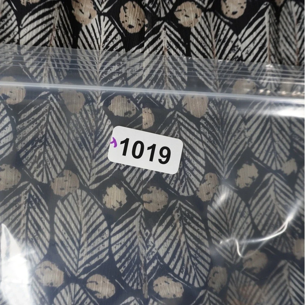 Sigrid‎ Olsen Petite Skirt A Line Leaf Print Black Beige Womens Size 6